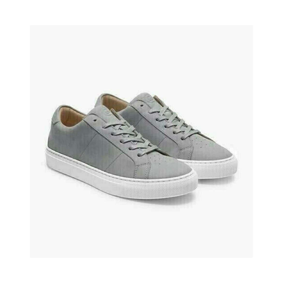Greats Royale Court Sneakers Gray Nubuck Leather Minimalist Low Top Casual Shoes